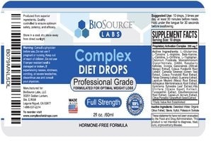 Complex Diet Drops ingredients